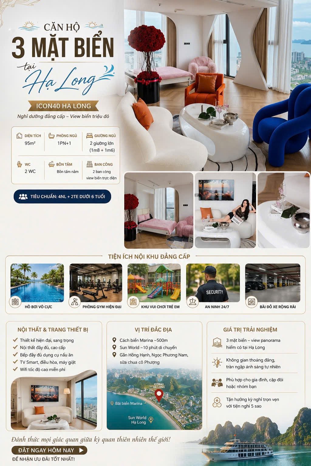 Homestay Icon 40 Hạ Long Căn Hộ Cao Cấp Bãi Cháy - 2 BEDROOM